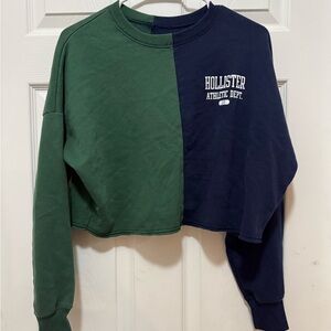 Hollister Navy and Green sweatshirt
